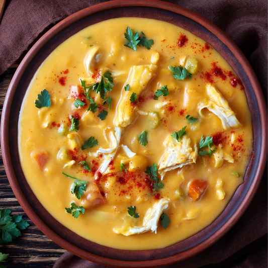 Creamy Chicken & Roasted Poblano Pepper Soup